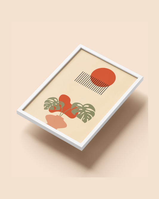 A3 Size Modern Aesthetic Wall Art Frame | Abstract Minimal Poster for Living Room, Bedroom & Office | Framed Wall Décor for Home & Gifting