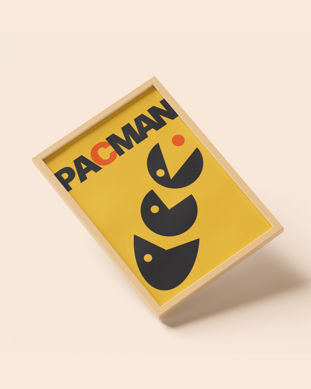 Pac-Man Classic Arcade Poster – A3 Framed Wall Art | Retro Gaming Print for Playful, Nostalgic & Geeky Spaces