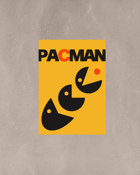 Pac-Man Classic Arcade Poster – A3 Framed Wall Art | Retro Gaming Print for Playful, Nostalgic & Geeky Spaces