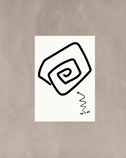 This Is Art – A3 Framed Modern Abstract Spiral Poster | Marker Texture Contemporary Wall Art | Minimal Bold Statement Decor for Creative Spaces