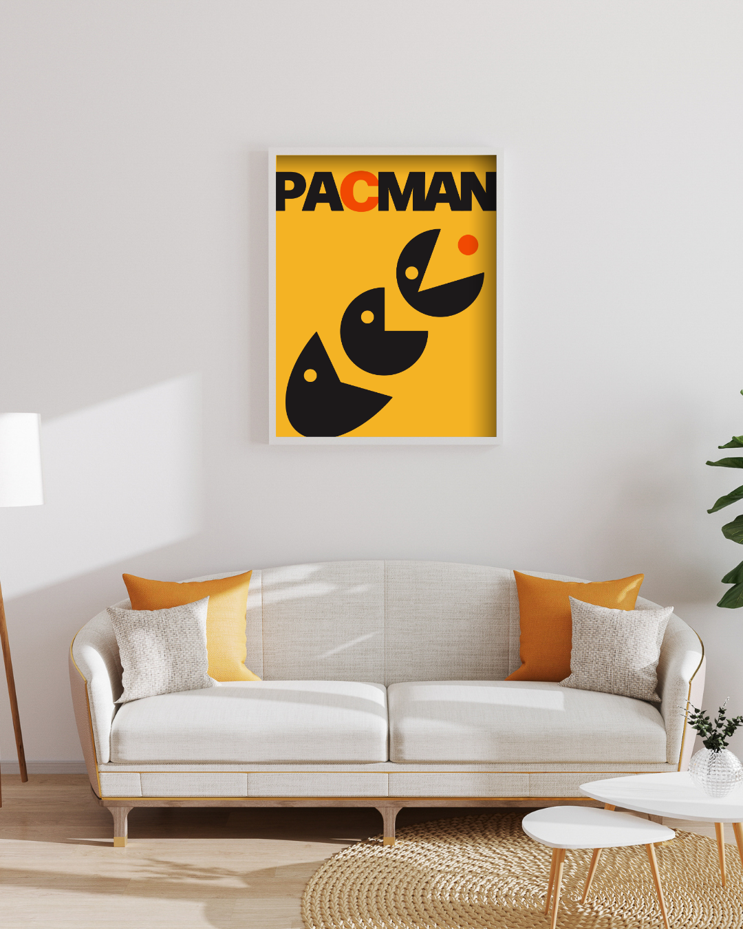 Pac-Man Classic Arcade Poster – A3 Framed Wall Art | Retro Gaming Print for Playful, Nostalgic & Geeky Spaces