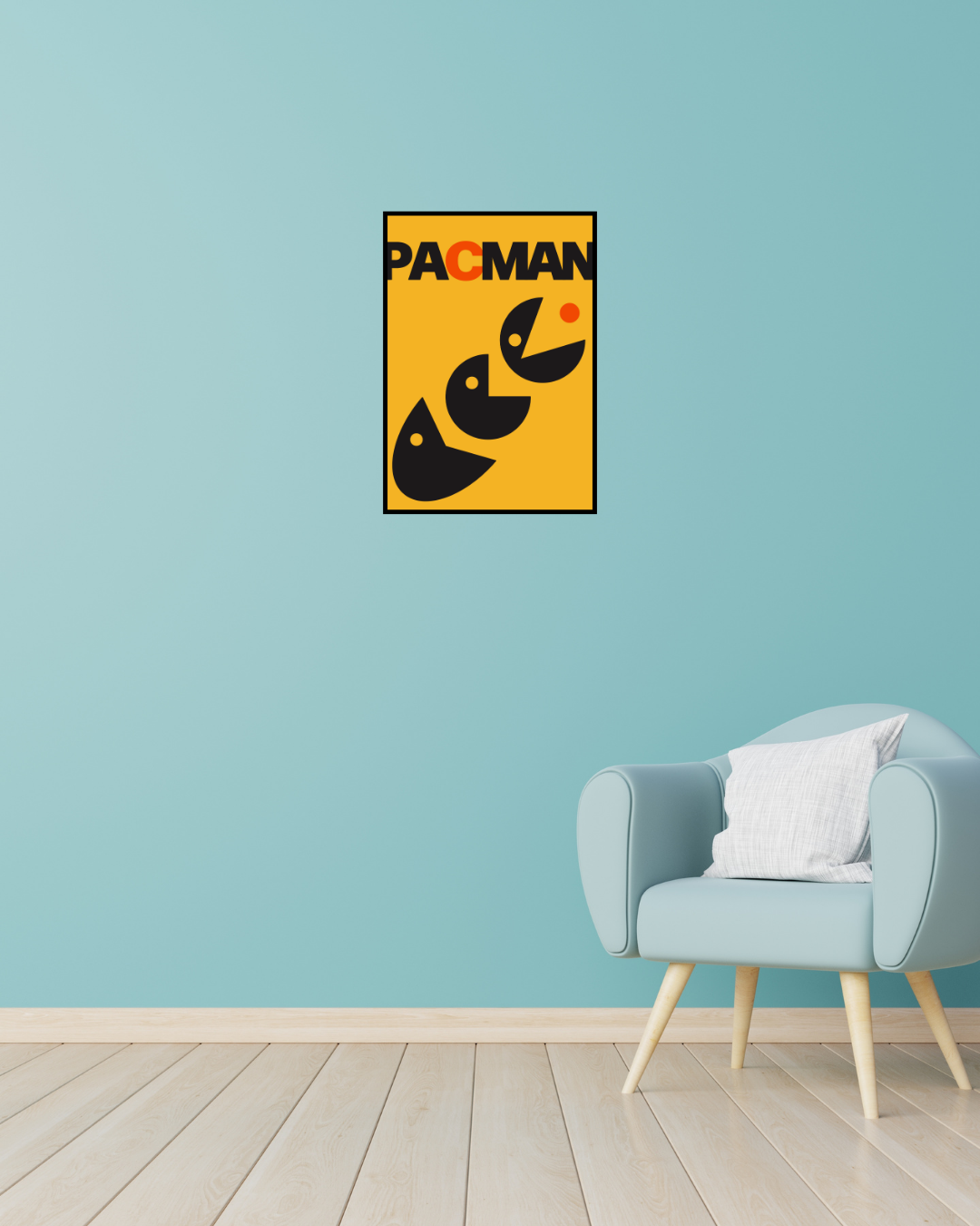 Pac-Man Classic Arcade Poster – A3 Framed Wall Art | Retro Gaming Print for Playful, Nostalgic & Geeky Spaces