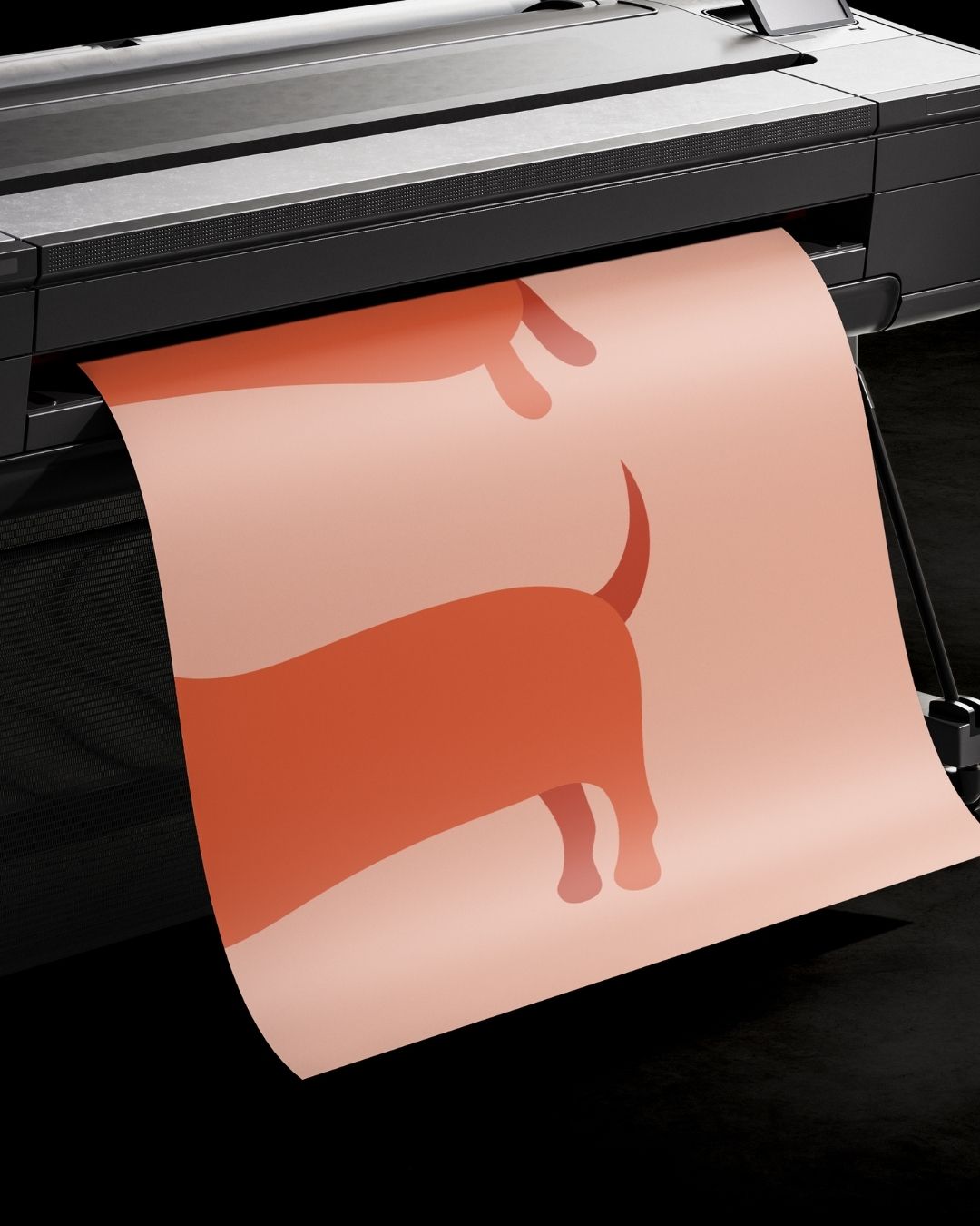 Hot Dog – A3 Framed Cute Dachshund Illustration Poster | Funny Dog Wall Art | Quirky Pet Lover Decor for Living Room, Bedroom & Office