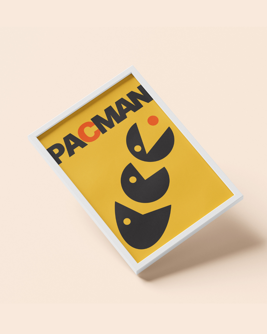 Pac-Man Classic Arcade Poster – A3 Framed Wall Art | Retro Gaming Print for Playful, Nostalgic & Geeky Spaces